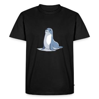 Phoque Phoque Phoque Phoque - T-shirt Premium bio Homme - noir - Devant - Nico (187cm)