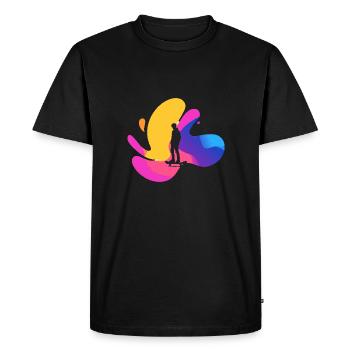 Longboard Boarder - T-shirt Premium bio Homme - noir - Devant - Nico (187cm)