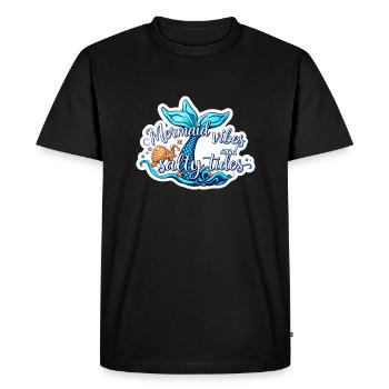 Mermaid Vibes Ocean Aesthetic Beach Lover Fantasy - Men's Premium Organic T-Shirt - black - Front - Nico (187cm)