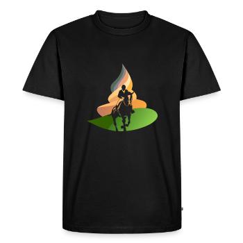 Dressage, Equitation, Écurie, Saut d’obstacles - T-shirt Premium bio Homme - noir - Devant - Nico (187cm)