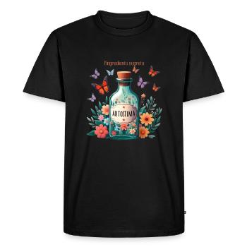 L’ingrédient secret 🤫 - T-shirt Premium bio Homme - noir - Devant - Nico (187cm)