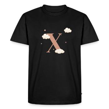 Letter x clouds stars - Men's Premium Organic T-Shirt - black - Front - Nico (187cm)