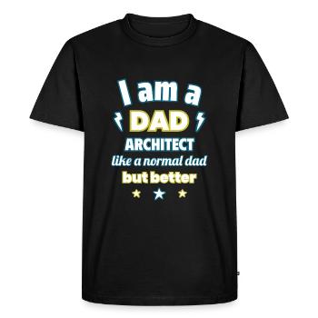 Dad Architect, gift father's day, christmas - Men's Premium Organic T-Shirt - black - Front - Nico (187cm)