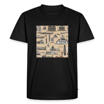 Villes italiennes - T-shirt Premium bio Homme - noir - Devant - Nico (187cm)