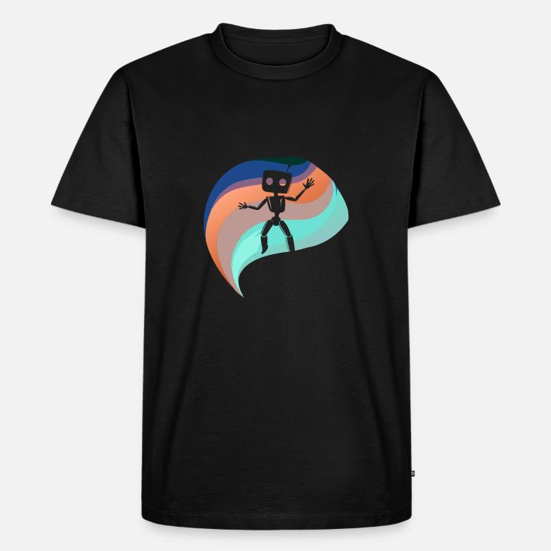 Robotik Tech Cyborg - Männer Premium Bio T-Shirt - Schwarz