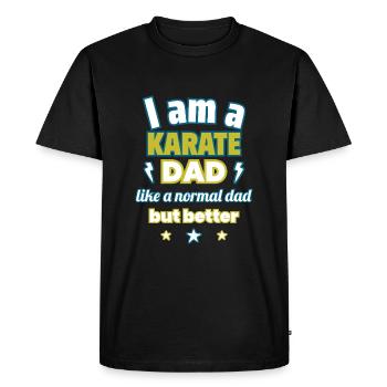 Papa KARATEKA, Vatertagsgeschenk,Karate,Sport - Männer Premium Bio T-Shirt - Schwarz - Vorne - Nico (187cm)