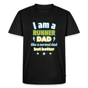 Dad RUNNER, Father's Day Gift, Running, Sports - Men's Premium Organic T-Shirt - black - Front - Nico (187cm)