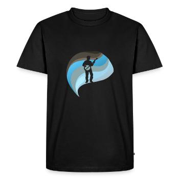 Banjo Guitare Musique Country - T-shirt Premium bio Homme - noir - Devant - Nico (187cm)
