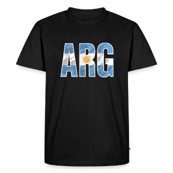 Argentina - Men's Premium Organic T-Shirt - black - Front - Nico (187cm)