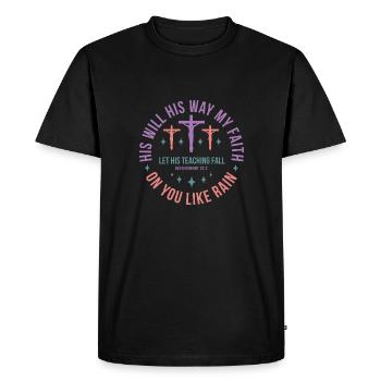 Sa volonté à sa manière - T-shirt Premium bio Homme - noir - Devant - Nico (187cm)