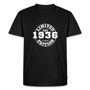 1936 Limited Edition - Men's Premium Organic T-Shirt - black - Front - Nico (187cm)
