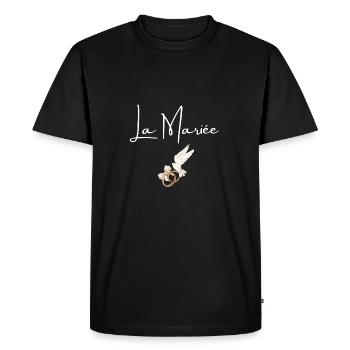 La mariée - T-shirt Premium bio Homme - noir - Devant - Nico (187cm)