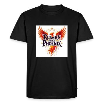 Renaître comme un phénix - T-shirt Premium bio Homme - noir - Devant - Nico (187cm)
