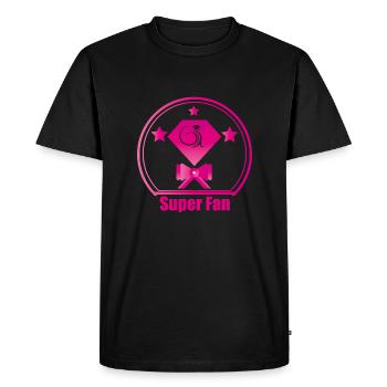 Super fan - Men's Premium Organic T-Shirt - black - Front - Nico (187cm)