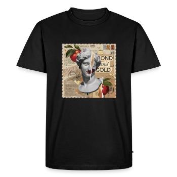 T-shirt collage vintage surréaliste - T-shirt Premium bio Homme - noir - Devant - Nico (187cm)
