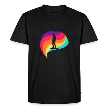 Skate Skating - Men's Premium Organic T-Shirt - black - Front - Nico (187cm)