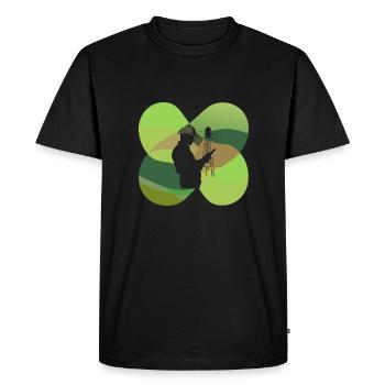 Panne de courant chez l’électricien - T-shirt Premium bio Homme - noir - Devant - Nico (187cm)