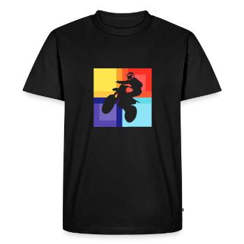 Dirt Bike Freestyle Moto Racing - T-shirt Premium bio Homme - noir - Devant - Nico (187cm)