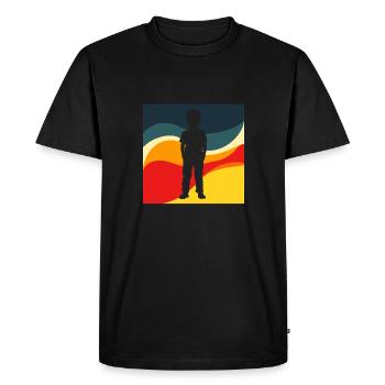 Brother Children Solidarity - Men's Premium Organic T-Shirt - black - Front - Nico (187cm)