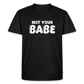 pas votre bébé - T-shirt Premium bio Homme - noir - Devant - Nico (187cm)