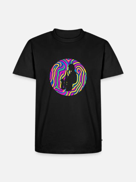 Saxophon Orleans Blaskapelle - Männer Premium Bio T-Shirt - Schwarz