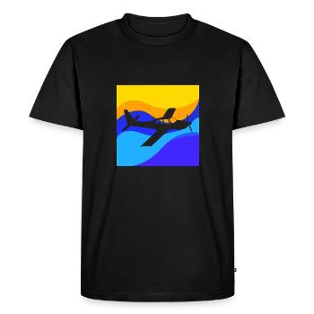 Avion Jumbo Jet - T-shirt Premium bio Homme - noir - Devant - Nico (187cm)