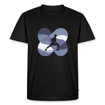 Musculation Fitness - T-shirt Premium bio Homme - noir - Devant - Nico (187cm)