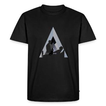 Médecin Santé - T-shirt Premium bio Homme - noir - Devant - Nico (187cm)