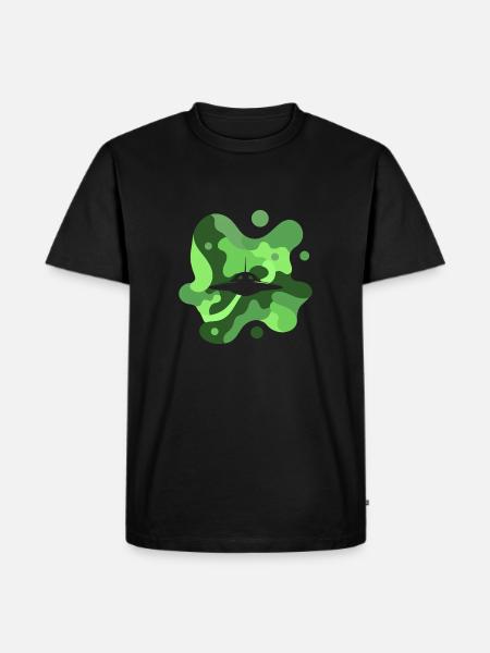 Ufo Mars Space - Men's Premium Organic T-Shirt - black