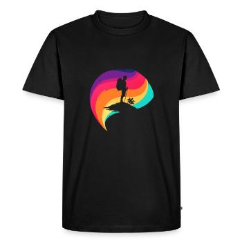 Randonneurs Trekking Alpinistes - T-shirt Premium bio Homme - noir - Devant - Nico (187cm)