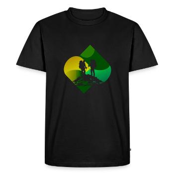 Randonneur - T-shirt Premium bio Homme - noir - Devant - Nico (187cm)