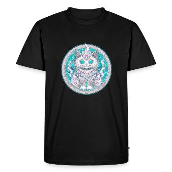 Whimsical Spirit Cat - Men's Premium Organic T-Shirt - black - Front - Nico (187cm)