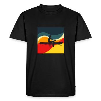 Rowing Team Rowing Techniques - Men's Premium Organic T-Shirt - black - Front - Nico (187cm)