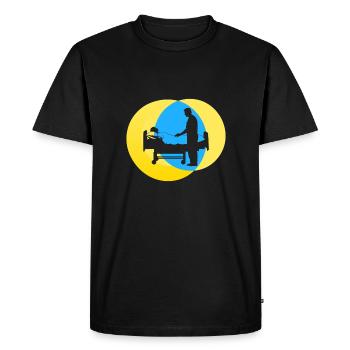 Traitement du service de soins infirmiers médicaux - T-shirt Premium bio Homme - noir - Devant - Nico (187cm)