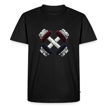 Cloches muettes Brodé - T-shirt Premium bio Homme - noir - Devant - Nico (187cm)