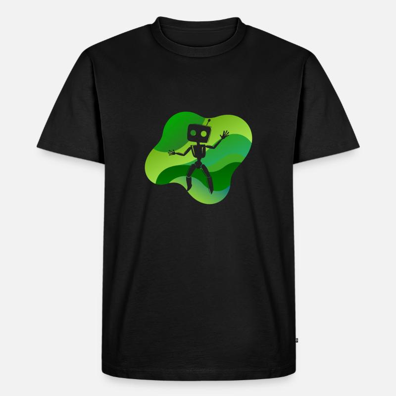 Robotik Roboter Tech - Männer Premium Bio T-Shirt - Schwarz