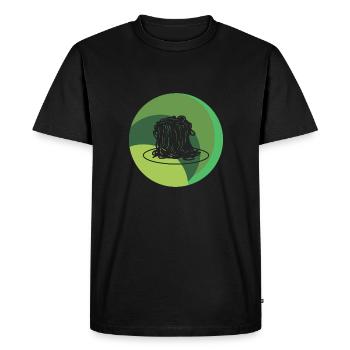Spaghetti de pâtes - T-shirt Premium bio Homme - noir - Devant - Nico (187cm)