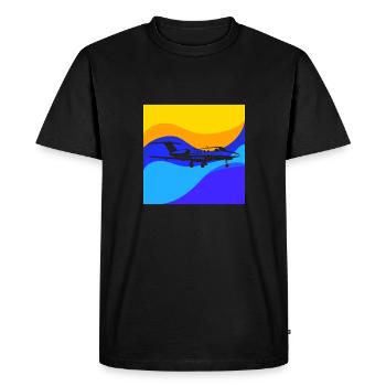 Airplane Cabin Passenger Machine - Men's Premium Organic T-Shirt - black - Front - Nico (187cm)