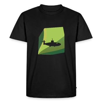 sous-marin sous-marin militaire - T-shirt Premium bio Homme - noir - Devant - Nico (187cm)