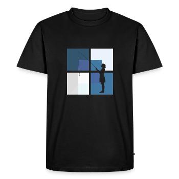 Pêche à l’aimant Pêche sous-marine - T-shirt Premium bio Homme - noir - Devant - Nico (187cm)