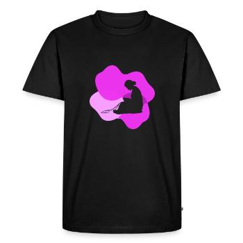 Points de fil DIY - T-shirt Premium bio Homme - noir - Devant - Nico (187cm)