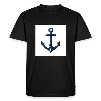 Jeter l’ancre, larguer les amarres – l’aventure en haute mer - T-shirt Premium bio Homme - noir - Devant - Nico (187cm)