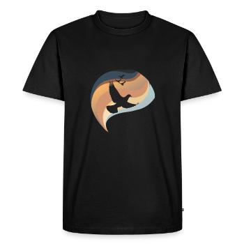 Pigeons, pigeon dung, dove of peace - Men's Premium Organic T-Shirt - black - Front - Nico (187cm)
