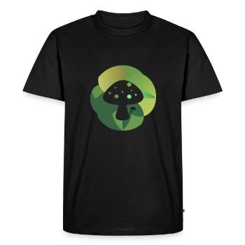 Champignons Éponges Vénéneuses - T-shirt Premium bio Homme - noir - Devant - Nico (187cm)