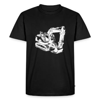 La technologie rencontre la puissance, l’homme musclé, l’excavatrice - T-shirt Premium bio Homme - noir - Devant - Nico (187cm)
