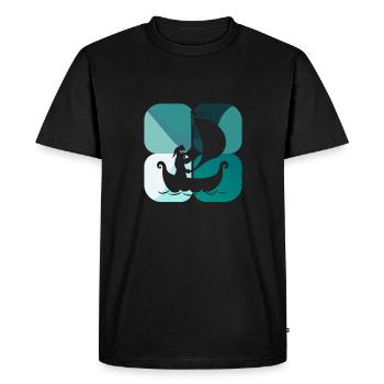 Sweden Seafarers Nordmen - Men's Premium Organic T-Shirt - black - Front - Nico (187cm)