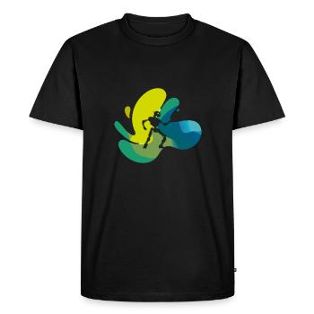 Robot Tech - Men's Premium Organic T-Shirt - black - Front - Nico (187cm)