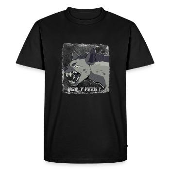 Hyène - T-shirt Premium bio Homme - noir - Devant - Nico (187cm)