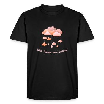 Herz-Wolken-Babydesign - Men's Premium Organic T-Shirt - black - Front - Nico (187cm)
