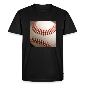Base-ball - T-shirt Premium bio Homme - noir - Devant - Nico (187cm)